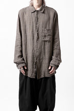 Load image into Gallery viewer, daub DYEING PLAIN SHIRT / ORGANIC LINEN (BROWN)