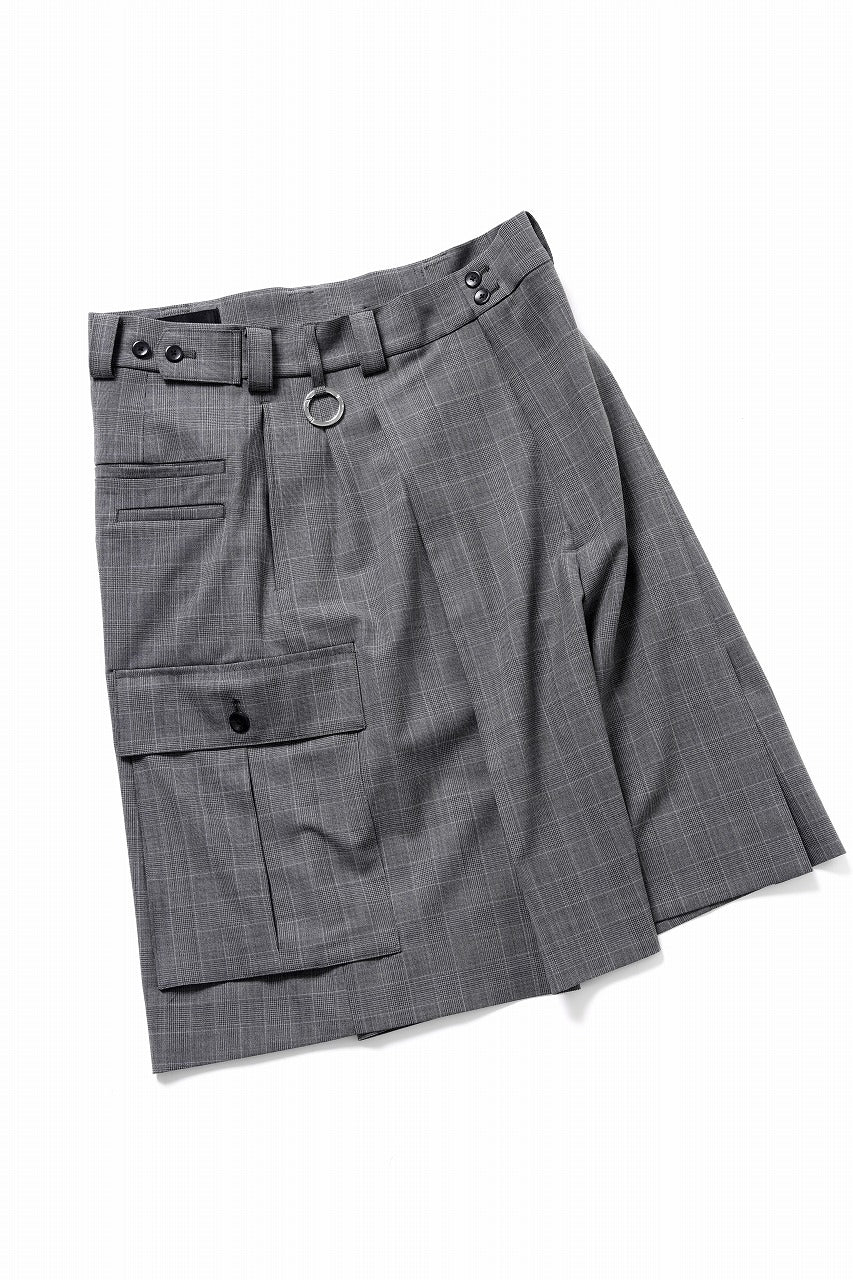 画像をギャラリービューアに読み込む, TARO HORIUCHI / th products Wide Cargo Shorts / 2 way stretch w/p tropical (check)