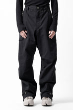 画像をギャラリービューアに読み込む, ISAMU KATAYAMA BACKLASH WIDE CARGO PANTS / STRETCH TYPEWRITER CLOTH (BLACK)