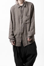 Load image into Gallery viewer, daub DYEING PLAIN SHIRT / ORGANIC LINEN (BROWN)