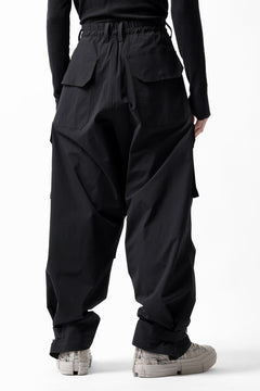 画像をギャラリービューアに読み込む, ISAMU KATAYAMA BACKLASH WIDE CARGO PANTS / STRETCH TYPEWRITER CLOTH (BLACK)