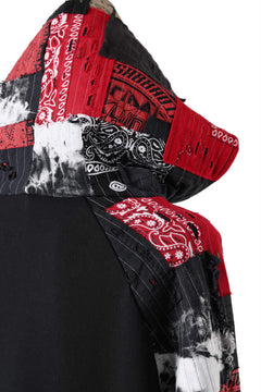 画像をギャラリービューアに読み込む, MASSIMO SABBADIN exclusive HOODY wt. BORO STYLE DETAIL (RED)