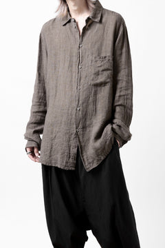 Load image into Gallery viewer, daub DYEING PLAIN SHIRT / ORGANIC LINEN (BROWN)
