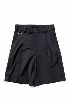 画像をギャラリービューアに読み込む, TARO HORIUCHI / th products Wide Cargo Shorts / 2 way stretch w/p tropical (black)