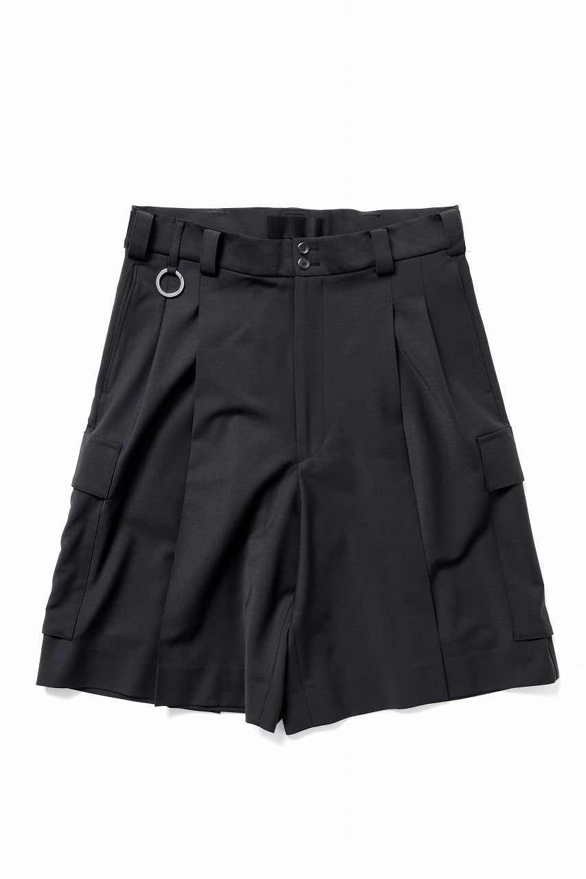 画像をギャラリービューアに読み込む, TARO HORIUCHI / th products Wide Cargo Shorts / 2 way stretch w/p tropical (black)