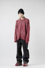 画像をギャラリービューアに読み込む, A.F ARTEFACT GRUNGE SWEATER / MELANGE WOOL (RED MIX)