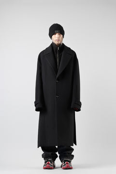 画像をギャラリービューアに読み込む, Juun.J Over Fit Knit Paneled Long Single Coat (BLACK)