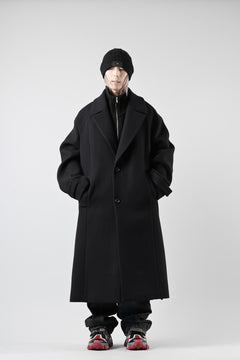 画像をギャラリービューアに読み込む, Juun.J Over Fit Knit Paneled Long Single Coat (BLACK)