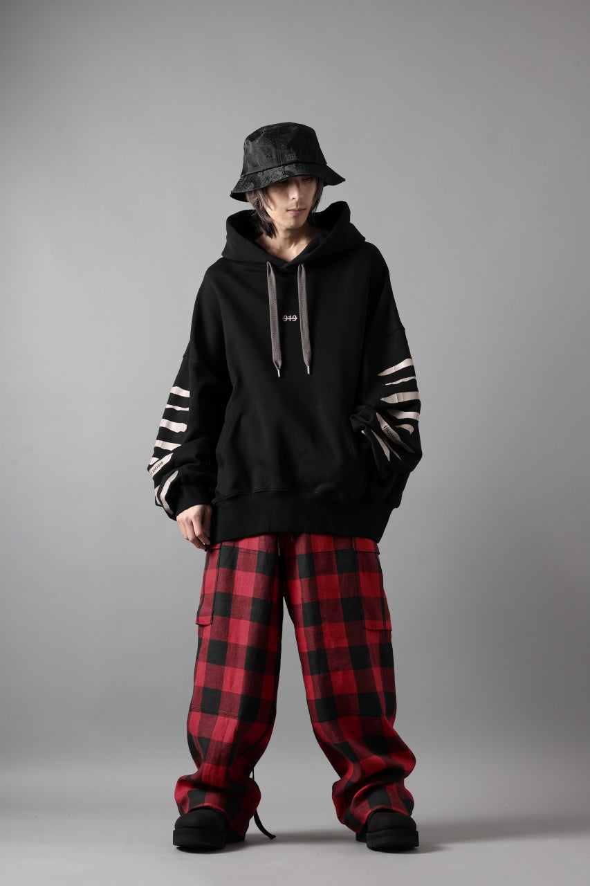 画像をギャラリービューアに読み込む, A.F ARTEFACT JUMBO SWEAT HOODIE / PRINT TYPE-B (BLACK)