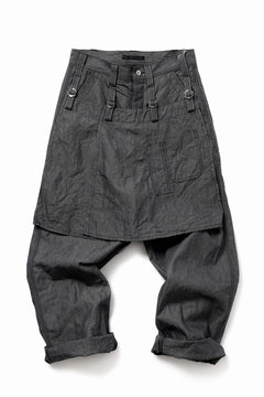 画像をギャラリービューアに読み込む, KLASICA "ROCKWELL" LOW CLOTCH APRON WORKER PANTS / 9.7oz COTTON x LINEN CHAMBRAY (GRAY DENIM)