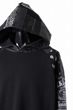 画像をギャラリービューアに読み込む, MASSIMO SABBADIN exclusive HOODY wt. BORO STYLE DETAIL (BLACK #A)