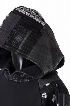 画像をギャラリービューアに読み込む, MASSIMO SABBADIN exclusive HOODY wt. BORO STYLE DETAIL (BLACK #A)