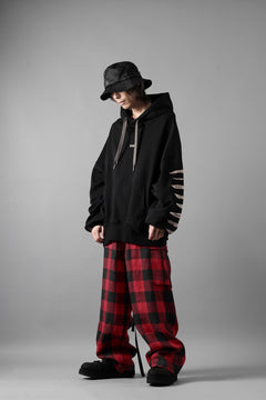 画像をギャラリービューアに読み込む, A.F ARTEFACT JUMBO SWEAT HOODIE / PRINT TYPE-B (BLACK)