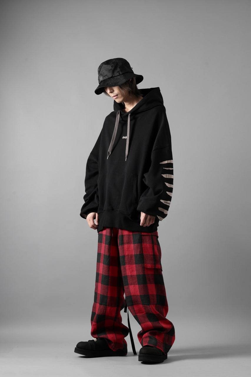 画像をギャラリービューアに読み込む, A.F ARTEFACT JUMBO SWEAT HOODIE / PRINT TYPE-B (BLACK)