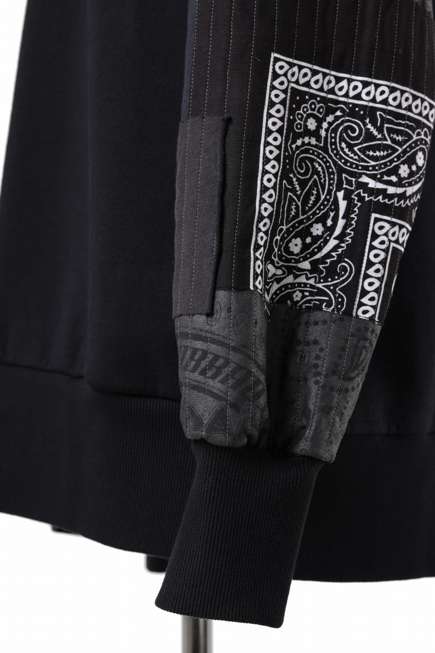 画像をギャラリービューアに読み込む, MASSIMO SABBADIN exclusive HOODY wt. BORO STYLE DETAIL (BLACK #A)