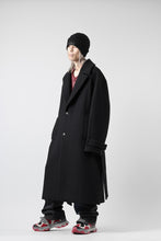 画像をギャラリービューアに読み込む, Juun.J Over Fit Knit Paneled Long Single Coat (BLACK)