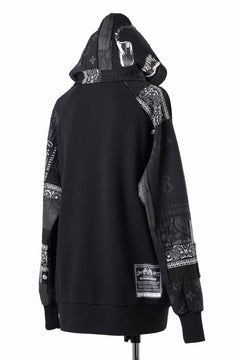 画像をギャラリービューアに読み込む, MASSIMO SABBADIN exclusive HOODY wt. BORO STYLE DETAIL (BLACK #A)