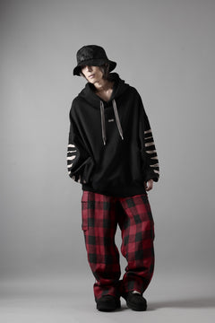 画像をギャラリービューアに読み込む, A.F ARTEFACT JUMBO SWEAT HOODIE / PRINT TYPE-B (BLACK)