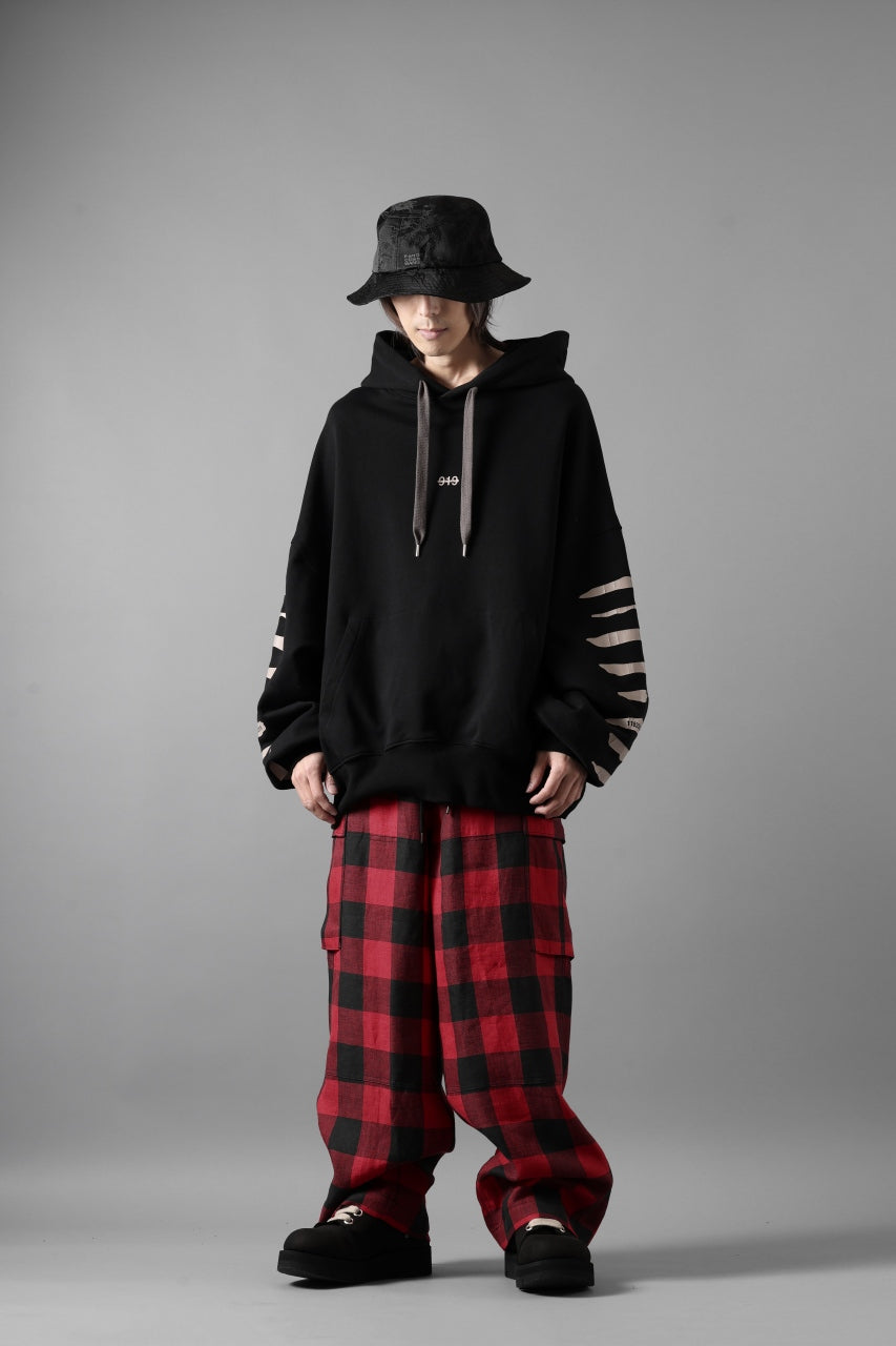 画像をギャラリービューアに読み込む, A.F ARTEFACT JUMBO SWEAT HOODIE / PRINT TYPE-B (BLACK)