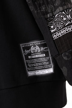 画像をギャラリービューアに読み込む, MASSIMO SABBADIN exclusive HOODY wt. BORO STYLE DETAIL (BLACK #A)