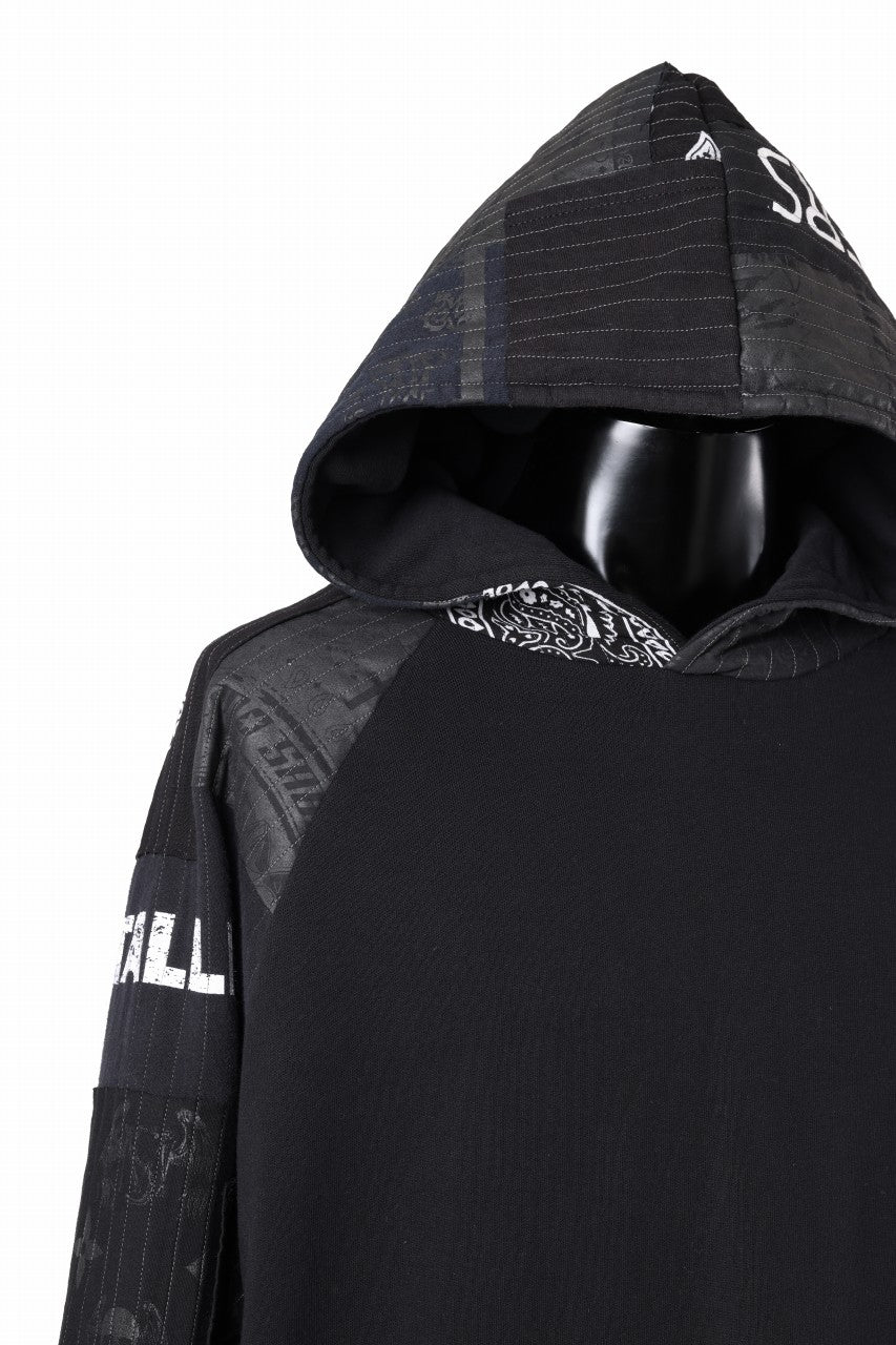 画像をギャラリービューアに読み込む, MASSIMO SABBADIN exclusive HOODY wt. BORO STYLE DETAIL (BLACK #B)