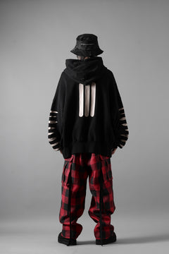 画像をギャラリービューアに読み込む, A.F ARTEFACT JUMBO SWEAT HOODIE / PRINT TYPE-B (BLACK)