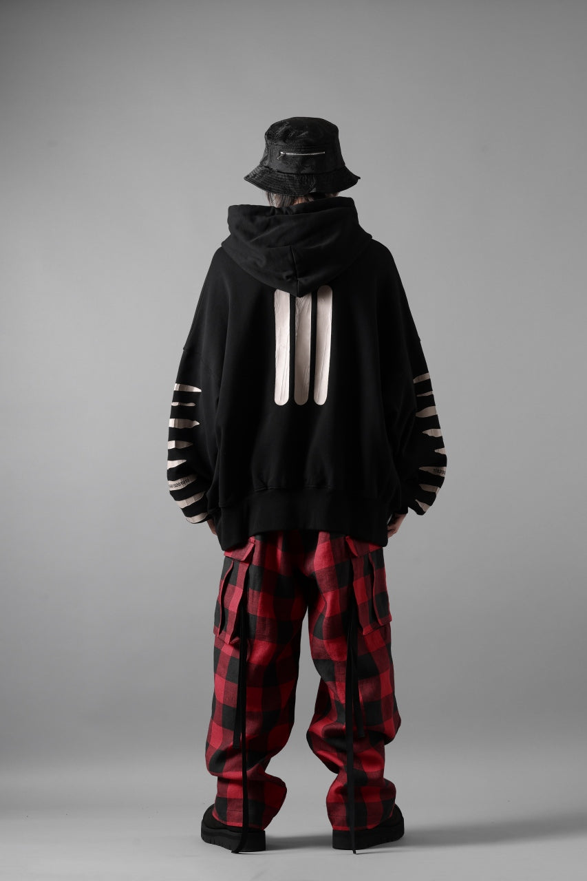画像をギャラリービューアに読み込む, A.F ARTEFACT JUMBO SWEAT HOODIE / PRINT TYPE-B (BLACK)