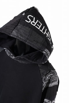 画像をギャラリービューアに読み込む, MASSIMO SABBADIN exclusive HOODY wt. BORO STYLE DETAIL (BLACK #B)