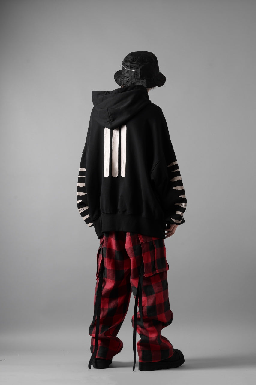 画像をギャラリービューアに読み込む, A.F ARTEFACT JUMBO SWEAT HOODIE / PRINT TYPE-B (BLACK)