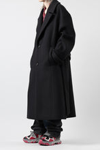 画像をギャラリービューアに読み込む, Juun.J Over Fit Knit Paneled Long Single Coat (BLACK)