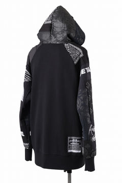 画像をギャラリービューアに読み込む, MASSIMO SABBADIN exclusive HOODY wt. BORO STYLE DETAIL (BLACK #B)