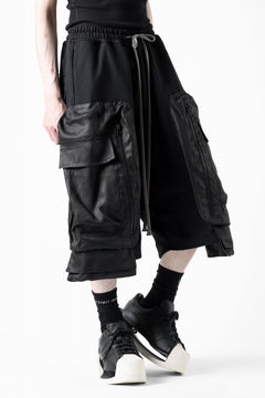 画像をギャラリービューアに読み込む, A.F ARTEFACT COMBINED DROPCROTCH CARGO SHORTS (BLACK)