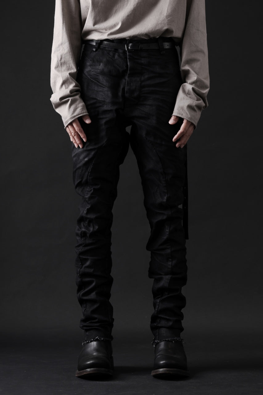 画像をギャラリービューアに読み込む, masnada BAGGY SCARRED STRETCH JEANS (SMEARED BLACK)