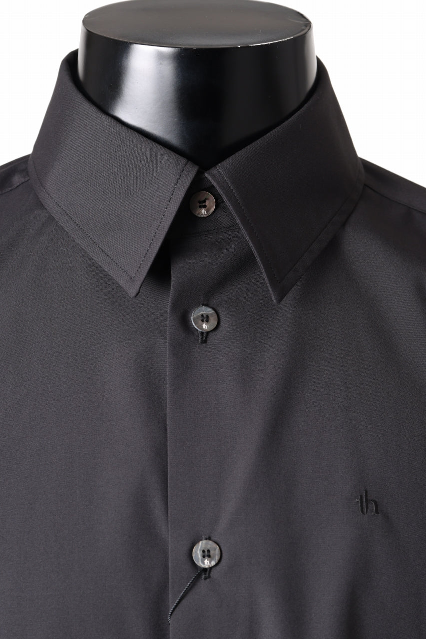 画像をギャラリービューアに読み込む, TARO HORIUCHI / th products "ROMAN" Midsize Shirt / esteneige broad cloth (black)