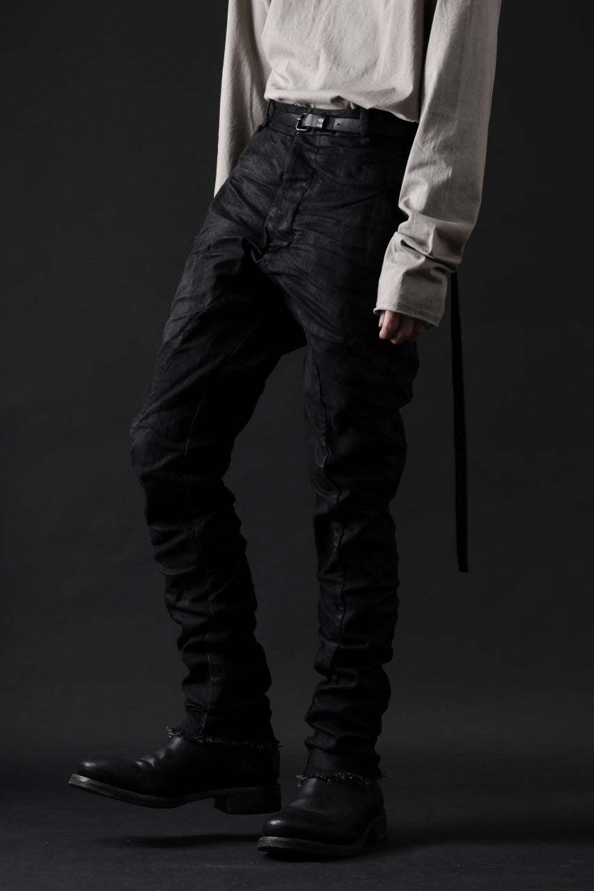 画像をギャラリービューアに読み込む, masnada BAGGY SCARRED STRETCH JEANS (SMEARED BLACK)