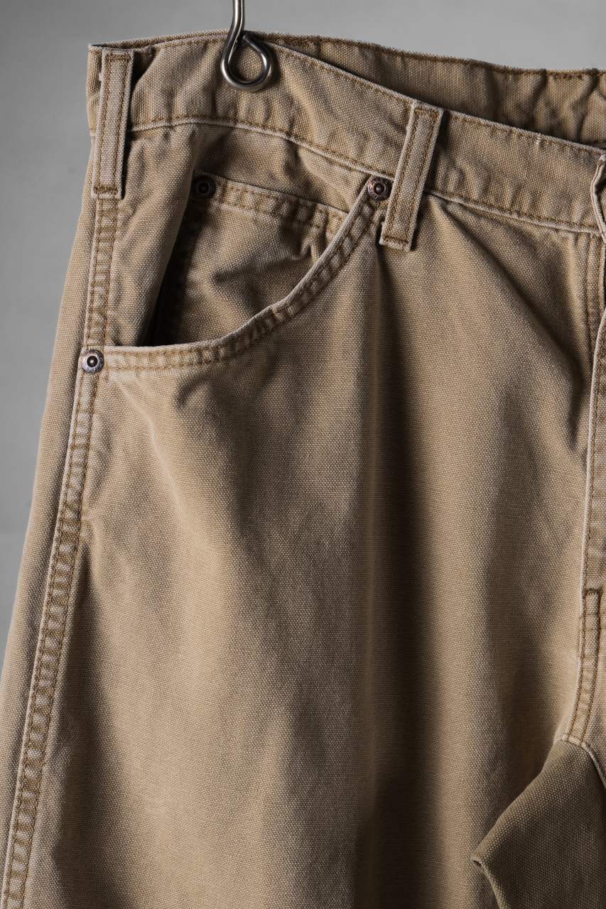 画像をギャラリービューアに読み込む, CHANGES x LOOM exclusive REMAKE REGULAR FIT CARPENTER PANTS / VINTAGE DUCK FABRIC (STONE WASHED) (BEIGE #E)