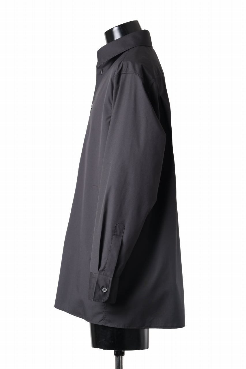 画像をギャラリービューアに読み込む, TARO HORIUCHI / th products "ROMAN" Midsize Shirt / esteneige broad cloth (black)