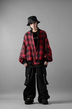 画像をギャラリービューアに読み込む, A.F ARTEFACT EXTREME WIDE CARGO PANTS / COTTON-TERRY (BLACK)