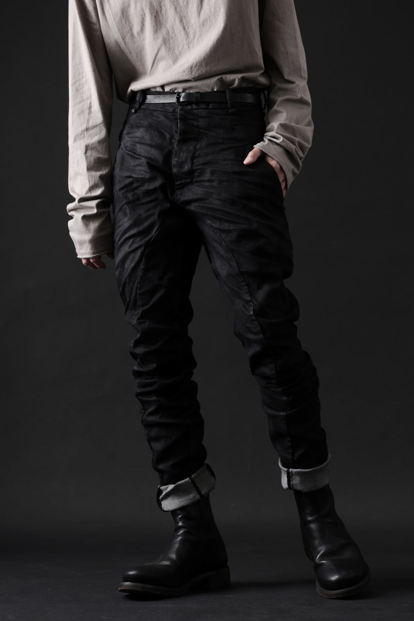 画像をギャラリービューアに読み込む, masnada BAGGY SCARRED STRETCH JEANS (SMEARED BLACK)