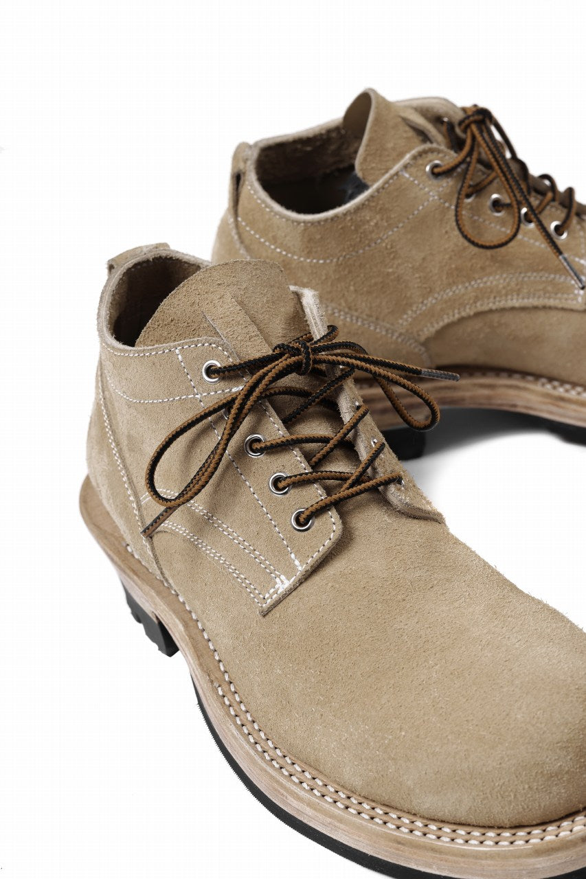 Load image into Gallery viewer, Portaille x LOOM exclusive DOUBLE STITCHED WELT WORKING DERBY / BOX CALF SUEDE (BEIGE)