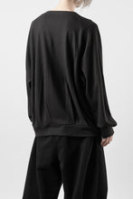 画像をギャラリービューアに読み込む, COLINA TUCK SWEAT TOPS / SUPER 140s WASHABLE WOOL (EBONY)