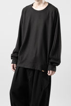 画像をギャラリービューアに読み込む, COLINA TUCK SWEAT TOPS / SUPER 140s WASHABLE WOOL (EBONY)