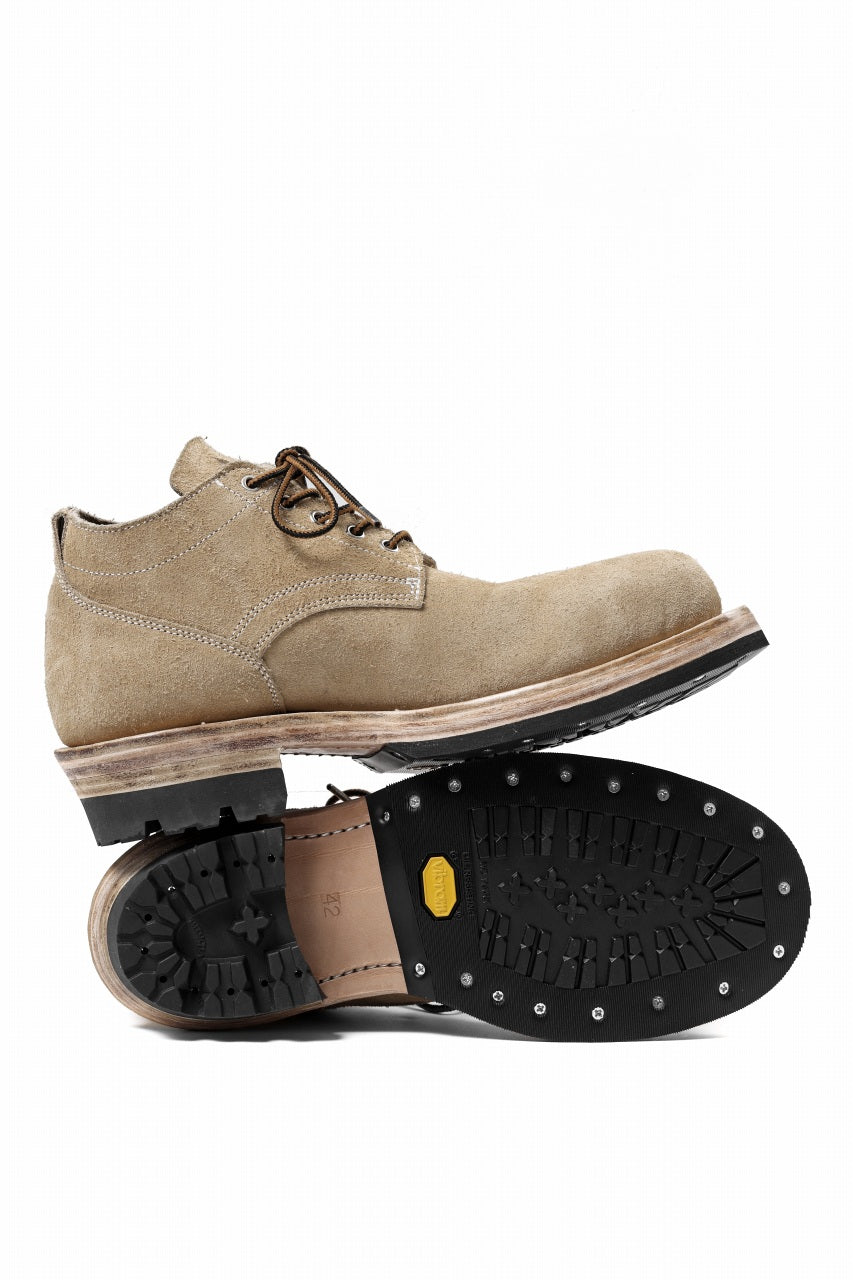 Load image into Gallery viewer, Portaille x LOOM exclusive DOUBLE STITCHED WELT WORKING DERBY / BOX CALF SUEDE (BEIGE)