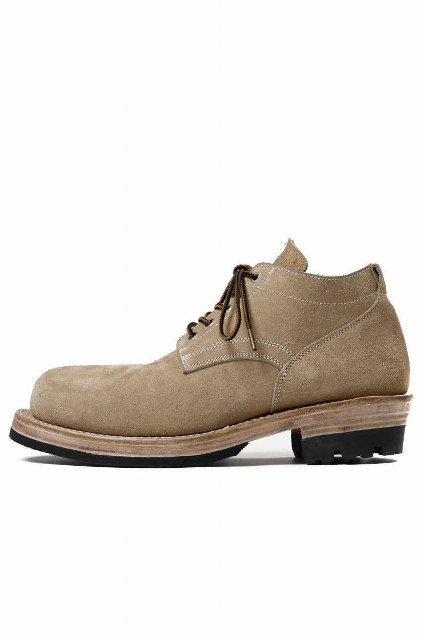 Load image into Gallery viewer, Portaille x LOOM exclusive DOUBLE STITCHED WELT WORKING DERBY / BOX CALF SUEDE (BEIGE)