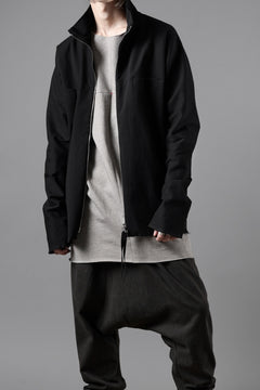 画像をギャラリービューアに読み込む, m.a+ zipped tall collar shirt jacket / H252DZ/CCE (BLACK)