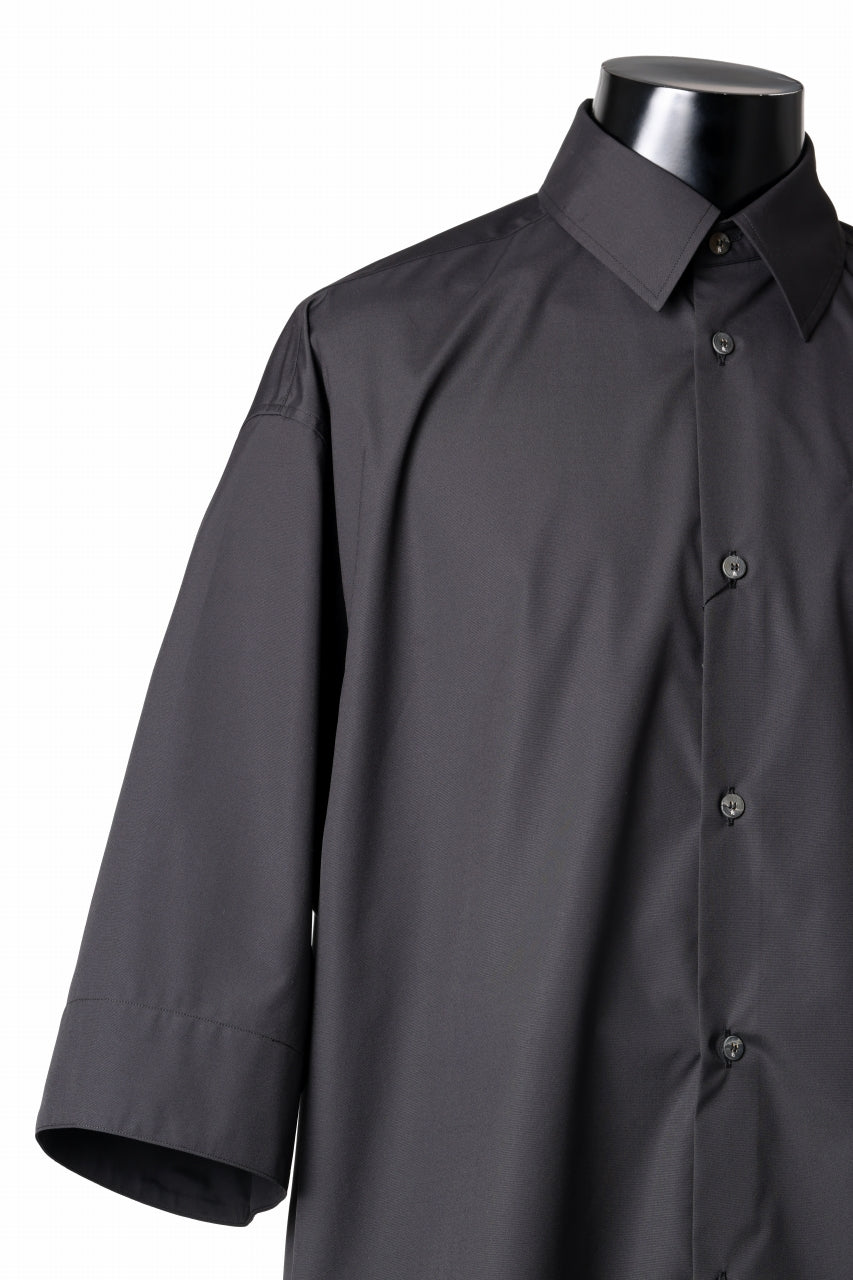画像をギャラリービューアに読み込む, TARO HORIUCHI / th products "EDWARD" Big Sleeve S/S Shirt / esteneige broad cloth (black)