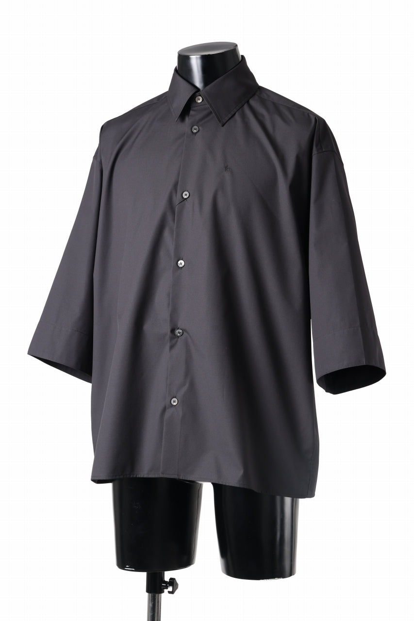 画像をギャラリービューアに読み込む, TARO HORIUCHI / th products "EDWARD" Big Sleeve S/S Shirt / esteneige broad cloth (black)