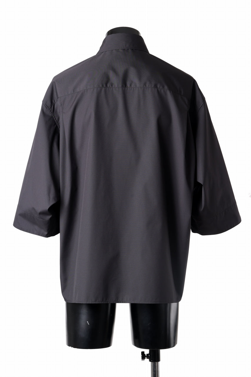 画像をギャラリービューアに読み込む, TARO HORIUCHI / th products "EDWARD" Big Sleeve S/S Shirt / esteneige broad cloth (black)