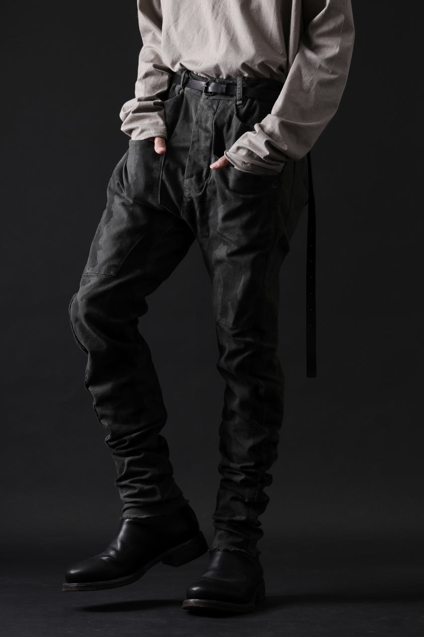画像をギャラリービューアに読み込む, masnada SLIM GUSSET PANTS / STRETCH MICRO RIP COTTON (CAMO LEGION)
