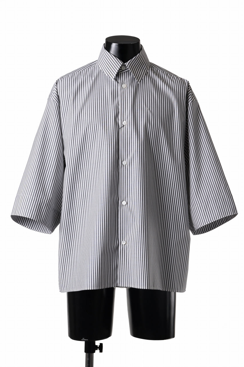 画像をギャラリービューアに読み込む, TARO HORIUCHI / th products "EDWARD" Big Sleeve S/S Shirt / esteneige broad cloth (stripe)